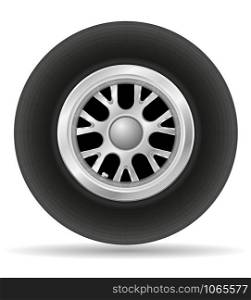 wheel for racing car vector illustration EPS 10 isolated on white background