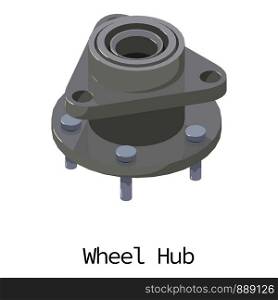 Wheel hub icon. Isometric illustration of wheel hub vector icon for web. Wheel hub icon, isometric 3d style