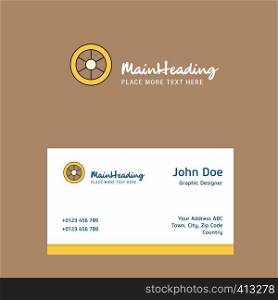 Wheel logo Design with business card template. Elegant corporate identity. - Vector