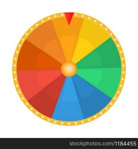 Wheel of fortune for the prize draw on a white background, icon. Wheel of fortune for the prize draw on a white background