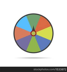 Wheel of fortune icon isolated on white background. Vector illustration