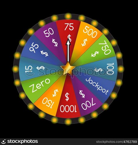Wheel of Fortune, Lucky. Vector Illustration EPS10