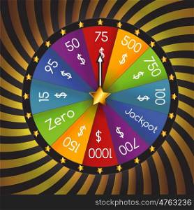 Wheel of Fortune, Lucky. Vector Illustration EPS10