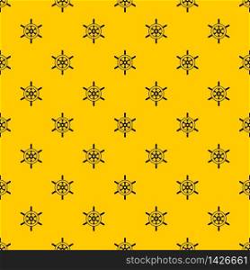Wheel of ship pattern seamless vector repeat geometric yellow for any design. Wheel of ship pattern vector