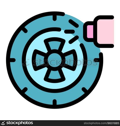 Wheel pa∫ing icon outli≠vector. Car auto. Service repair color flat. Wheel pa∫ing icon vector flat