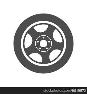 wheel. Simple vector icon isolated on a white background. Flat style