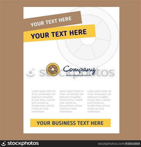 Wheel Title Page Design for Company profile ,annual report, presentations, leaflet, Brochure Vector Background
