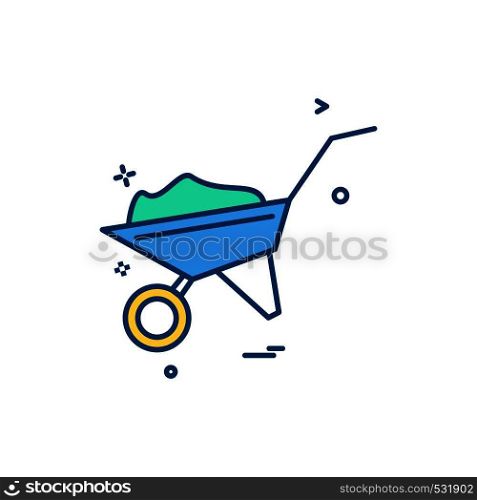 wheelbarow icon vector design