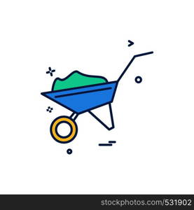 wheelbarow icon vector design