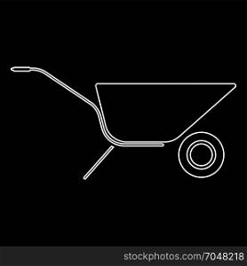 Wheelbarrow cart icon .