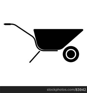 Wheelbarrow cart icon .