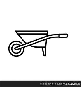Wheelbarrow gardening icon.