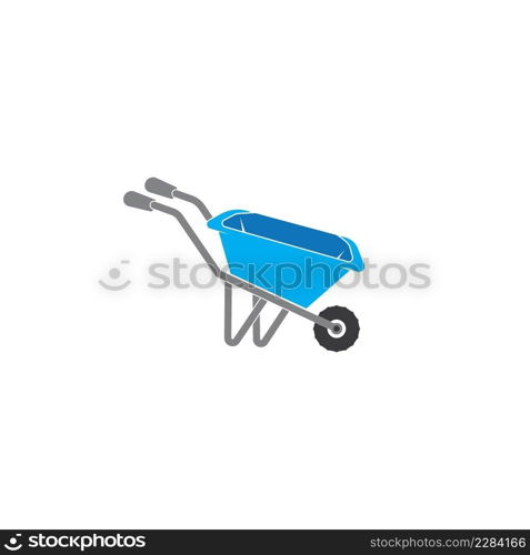 wheelbarrow vector icon,illustration logo design