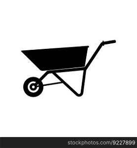 wheelbarrow vector icon,illustration logo design