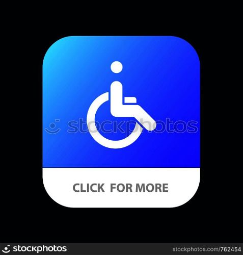 Wheelchair, Bicycle, Movement, Walk Mobile App Icon Design