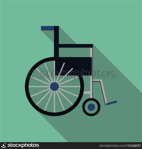 Wheelchair icon. Flat illustration of wheelchair vector icon for web design. Wheelchair icon, flat style