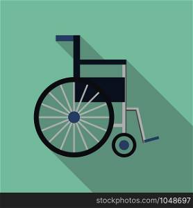 Wheelchair icon. Flat illustration of wheelchair vector icon for web design. Wheelchair icon, flat style