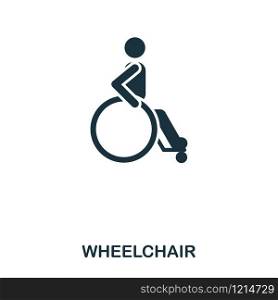 Wheelchair icon. Line style icon design. UI. Illustration of wheelchair icon. Pictogram isolated on white. Ready to use in web design, apps, software, print. Wheelchair icon. Line style icon design. UI. Illustration of wheelchair icon. Pictogram isolated on white. Ready to use in web design, apps, software, print.