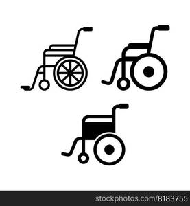 wheelchair icon vector illustration logo design