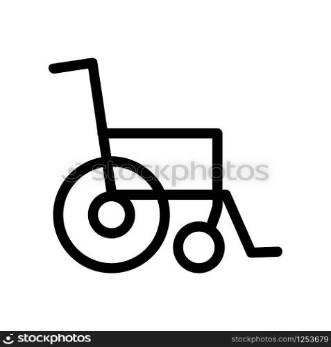 wheelchair icon vector. Thin line sign. Isolated contour symbol illustration. wheelchair icon vector. Isolated contour symbol illustration
