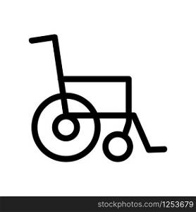 wheelchair icon vector. Thin line sign. Isolated contour symbol illustration. wheelchair icon vector. Isolated contour symbol illustration