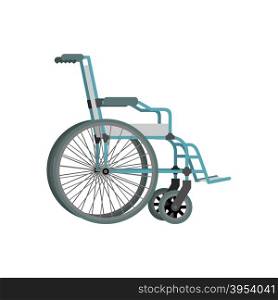 Wheelchair on white background. Means of transportation for people who could not move.