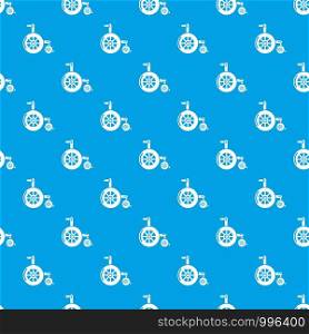 Wheelchair pattern vector seamless blue repeat for any use. Wheelchair pattern vector seamless blue