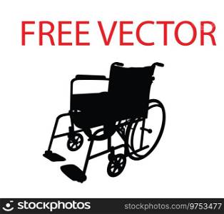 Wheelchair silhouette Royalty Free Vector Image