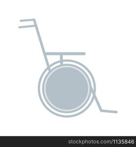 Wheelchair symbol isolated on white background. Flat vector illustration. Wheelchair symbol isolated on white background. Flat illustration