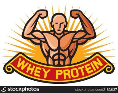 Whey protein label vector