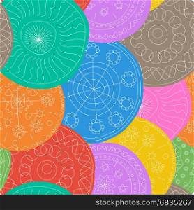 Whimsical doily seamless pattern design pattern