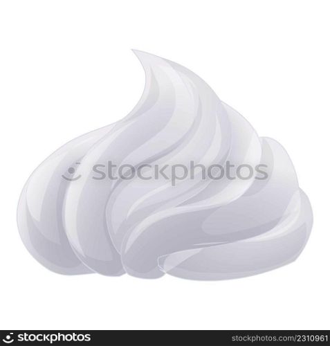 Whip meringue icon cartoon vector. Cream cake. Swirl foam. Whip meringue icon cartoon vector. Cream cake