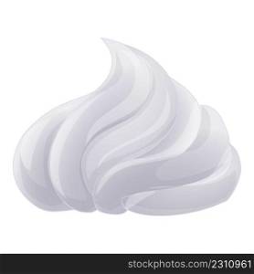 Whip meringue icon cartoon vector. Cream cake. Swirl foam. Whip meringue icon cartoon vector. Cream cake