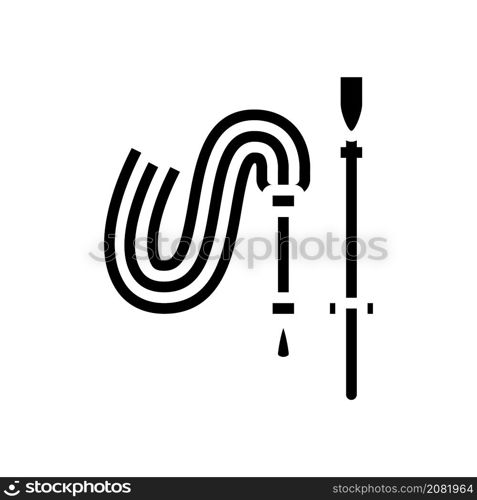whip sex toy glyph icon vector. whip sex toy sign. isolated contour symbol black illustration. whip sex toy glyph icon vector illustration