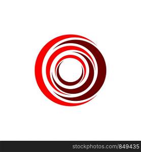 Whirlpool or Red Rose Logo Template Illustration Design. Vector EPS 10.