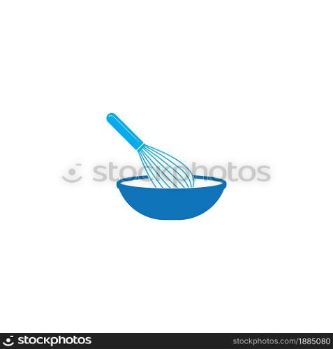Whisk and bowl icon vector illustration design template,background.