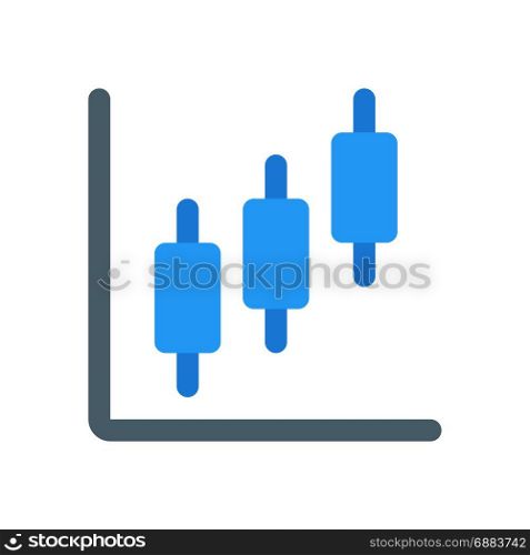 whisker chart, icon on isolated background,
