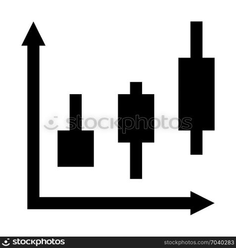 whisker chart, icon on isolated background