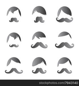 whiskers mustache guy avatar vector graphic art design illustration