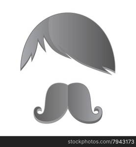 whiskers mustache guy avatar vector graphic art design illustration