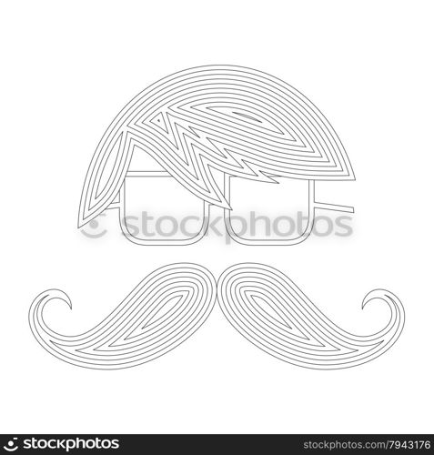 whiskers mustache guy avatar vector graphic art design illustration