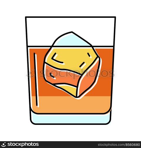 whiskey beverage drink color icon vector. whiskey beverage drink sign. isolated symbol illustration. whiskey beverage drink color icon vector illustration