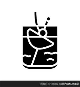 whiskey sour cocktail glass drink glyph icon vector. whiskey sour cocktail glass drink sign. isolated symbol illustration. whiskey sour cocktail glass drink glyph icon vector illustration