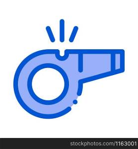 Whistle Arbitrator Tool Icon Vector. Outline Whistle Arbitrator Tool Sign. Isolated Contour Symbol Illustration. Whistle Arbitrator Tool Icon Outline Illustration
