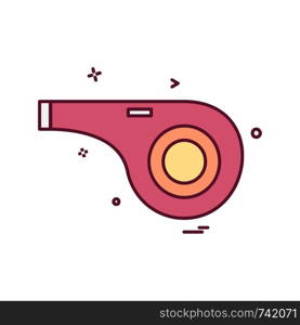 Whistle icon design vector