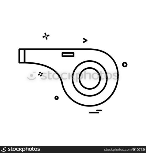 Whistle icon design vector