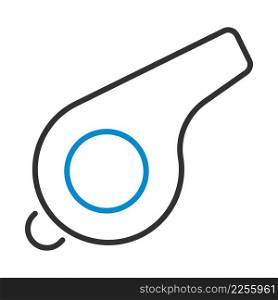 Whistle Icon. Editable Bold Outline With Color Fill Design. Vector Illustration.