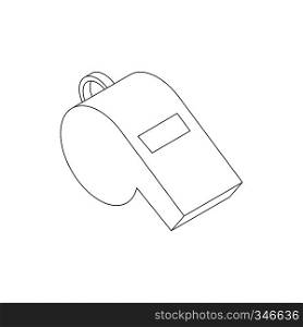 Whistle icon in isometric 3d style isolated on white background. Whistle icon, isometric 3d style