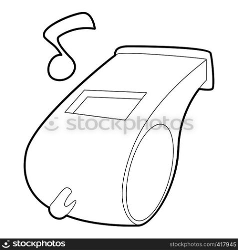 Whistle icon. Outline illustration of whistle vector icon for web. Whistle icon, outline style