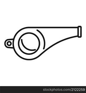 Whistle icon outline vector. Sport referee. Police blower. Whistle icon outline vector. Sport referee